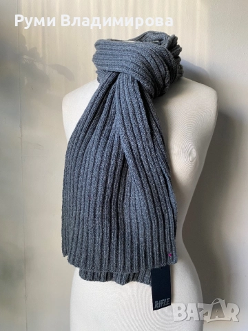 Сив шал Rifle с 50 % вълна, с етикет