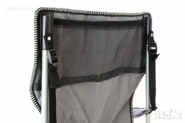 Рибарски стол, сгъваем стол, пикник стол, къмпинг стол - 1 брой, сив, до 150 кг, снимка 3 - Градински мебели, декорация  - 34382027