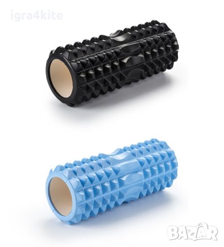 Големи Черни Фоумролер (таралеж) два размера 45x14 Foam roller, снимка 8 - Фитнес уреди - 40769251