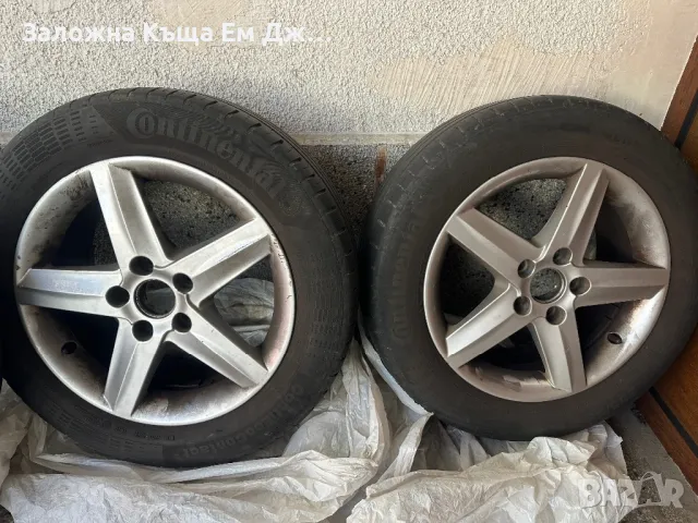 Алуминиеви джанти 5х112, с гуми Continental 205/55R16, снимка 3 - Гуми и джанти - 48567082