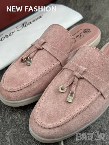 Дамски Чехли - Естествен Велур ✨Loro Piana, снимка 11 - Чехли - 50985511