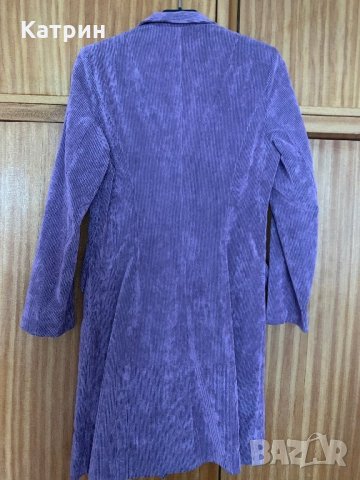 Дамско кадифено издължено сако - манто, снимка 3 - Сака - 28246840