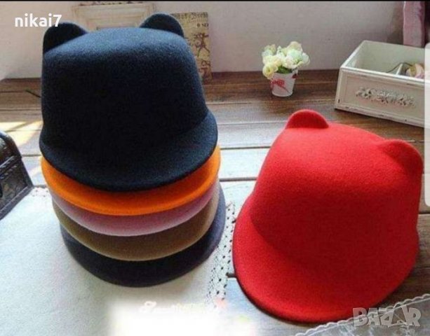 дамска шапка луксозна и стилна с козирка и дяволски ушички модел ZARA, снимка 5 - Шапки - 27154158