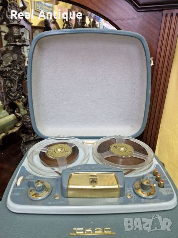 Антикварен немски ролков магнетофон Grundig TK 20, снимка 8 - Антикварни и старинни предмети - 39565433