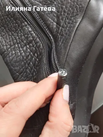 Calvin Klein ботуши от естествена кожа 39-40 номер обувани веднъж, снимка 4 - Дамски ботуши - 47588487