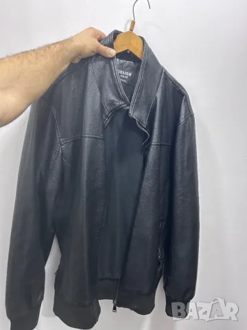 Кожено яке 4XL DESIGH JEANS LEATHER JACKET COTTON