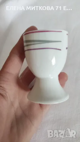 Комплект от 6 коктиери + 6 подложни чинийки/порцелан, снимка 4 - Аксесоари за кухня - 49919704