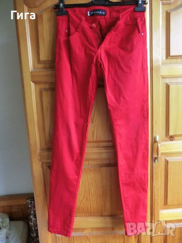 Червен летен панталон, снимка 3 - Панталони - 37089234
