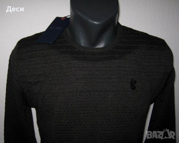 Armani Jeans мъжки пуловер черен размер S и ХХL нов с етикет, снимка 2 - Пуловери - 38581904