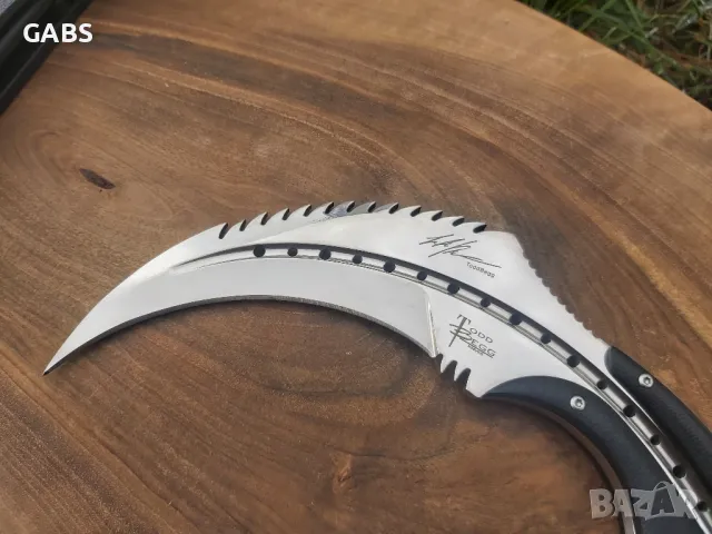 Тактически нож карамбит Todd Begg с полимерна кания,Full Tang, снимка 5 - Ножове - 49660717