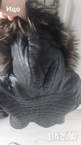 Кожено яке, ватирано и вталено, снимка 11 - Якета - 43757949