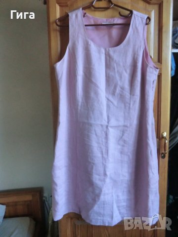 ленен розов комплект рокля и сако, снимка 8 - Костюми - 40313862