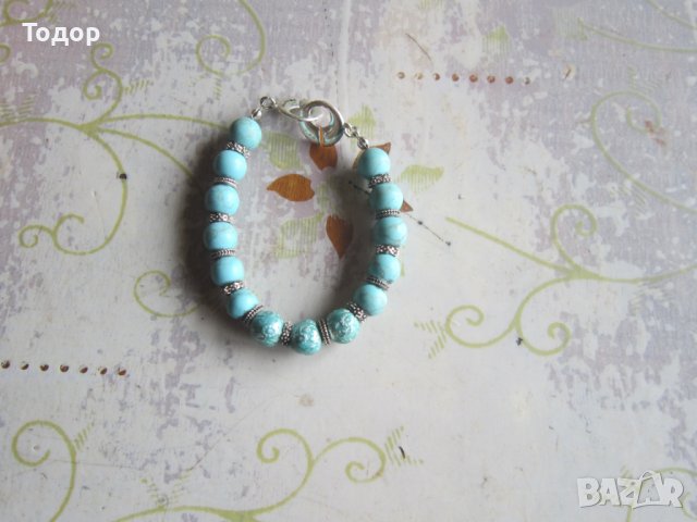 Страхотна гривна Пилгрим с тюркоази , снимка 5 - Гривни - 37611541