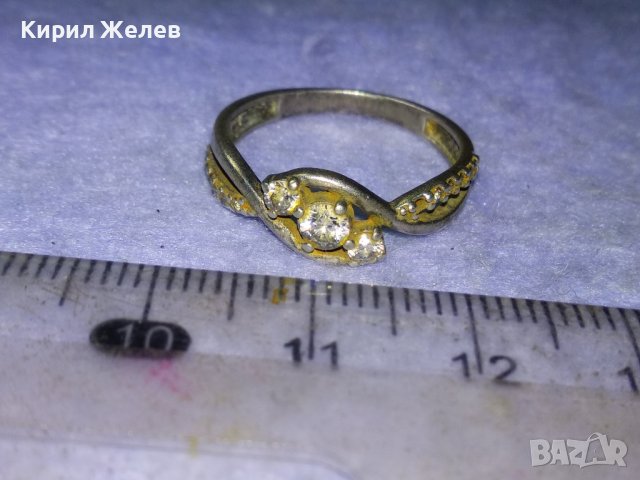 ВЕЛИКОЛЕПЕН СТАР СРЕБЪРЕН СКЪПОЦЕНЕН АРТ НУВО ПРЪСТЕН ВИСОКА ПРОБА СРЕБРО МАЙСТОРКА ИЗРАБОТКА 40546, снимка 6 - Антикварни и старинни предмети - 43318135