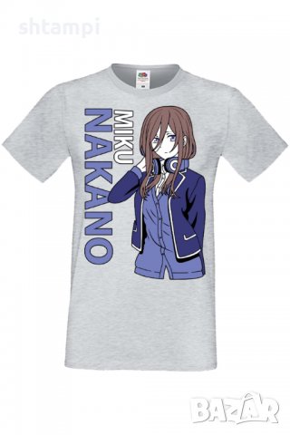 Мъжка тениска The Quintessential Quintuplets Miku Nakano,Анимация,игра,Празник,Повод,, снимка 5 - Тениски - 38122968