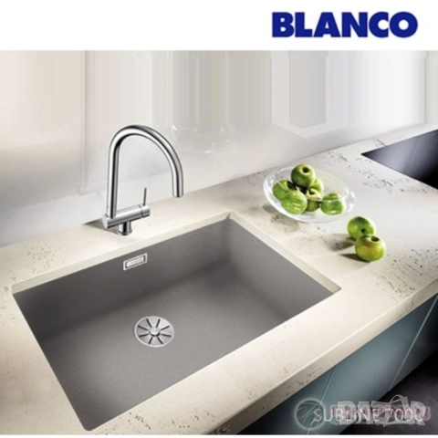 Blanco Комплект за мивка - решетка и преливник - хром, снимка 6 - Кухни - 53457485