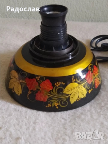 СССР настолна лампа Хохлома, снимка 4 - Настолни лампи - 51596517