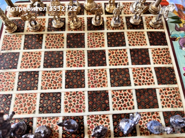 Ретро шах с метални фигури , снимка 10 - Антикварни и старинни предмети - 51626880
