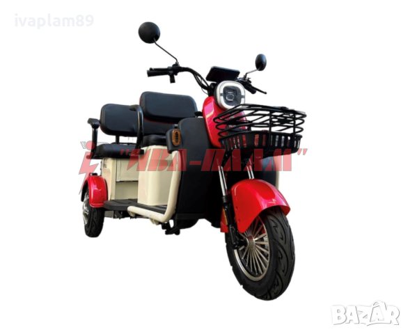 Електрическа триколка - Триместна 2000W,60V,23A+задно задвижване чрез диференциал+ЛИЗИНГ, снимка 2 - Мотоциклети и мототехника - 43230148