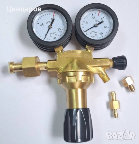 Азот редуктор 50bar с накрайници маркуч и клима 