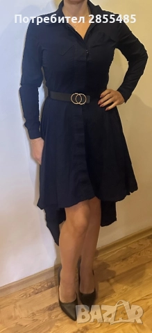 Риза-рокля Карамела фешън тъмно синя, снимка 2 - Ризи - 52096125