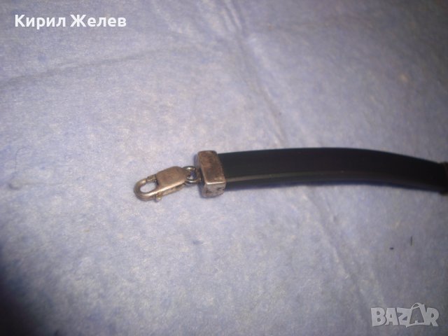 РОКАДЖИЙСКА СРЕБЪРНА МОДНА АРТ ГРИВНА СРЕБРО925 със СИЛИКОНОВА КАИШКА БУТИКОВО БИЖУ 27380, снимка 12 - Гривни - 36828746
