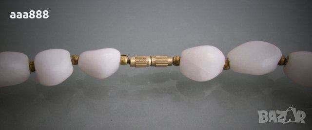 Колие и гривна бял ахат, снимка 4 - Бижутерийни комплекти - 27606267