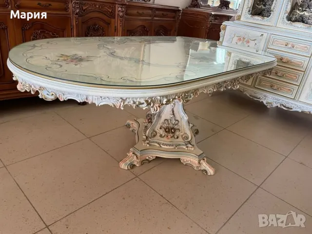 Италианска барокова трапезария 068, снимка 12 - Маси - 48757789