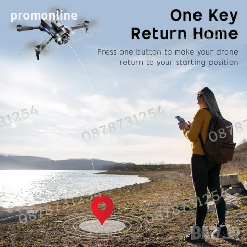 Безчетков дрон квадрокоптер двойна HD камера 8К 360 градуса 5G, снимка 12 - Други - 52239077