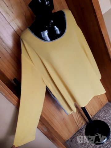 Жълто - сива туника 3ХЛ, снимка 2 - Туники - 32855359