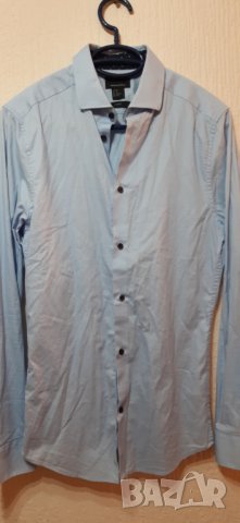 Мъжка риза H&M Slim Fit, снимка 5 - Ризи - 32384387