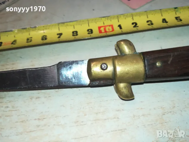 СТАРА НОЖКА С МЕД МЕСИНГОВ ОБКОВ-ВНОС ФРАНЦИЯ 1901251156, снимка 3 - Антикварни и старинни предмети - 48737661