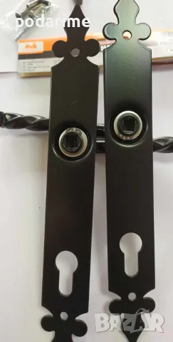 Дръжки, 90 мм, секретни, черни, снимка 2 - Входни врати - 49738637