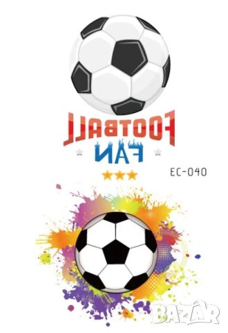Водоустойчиви детски татуировки с футболни топки, снимка 6 - Други - 43393732