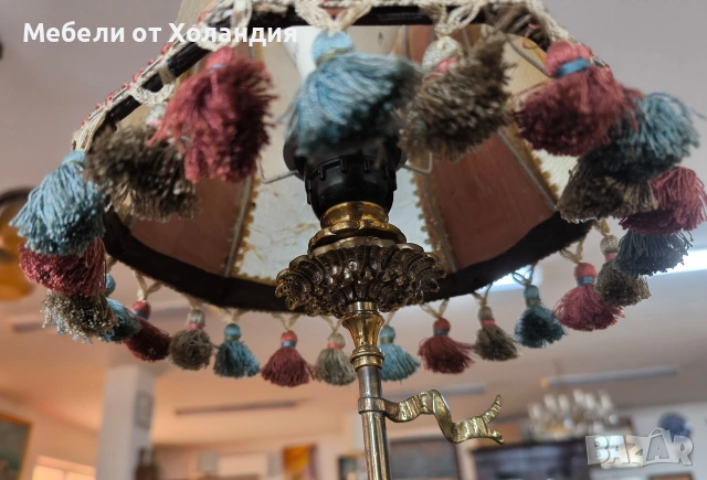 Бронзова настолна лампа, снимка 6 - Настолни лампи - 53074184