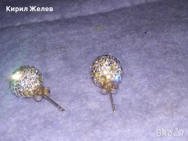 СРЕБЪРНИ СНЕЖИНКИ - ФЕШЪН АРТ ОБЕЦИ ТОПЧЕТА СРЕБРО 925 Част От КОМПЛЕКТ с БЯЛ ЕМАЙЛ и КРИСТАЛИ 36400, снимка 14 - Обеци - 39568509