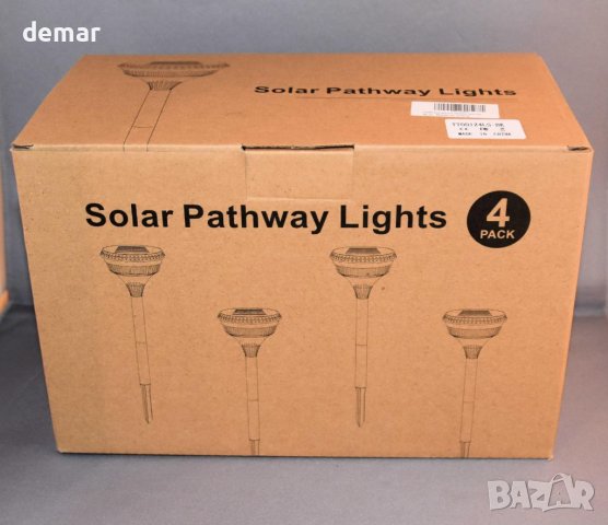 ECOWHO LED Соларни лампи за градина, 4 броя, снимка 9 - Соларни лампи - 43773742