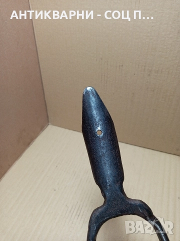 Стара Ръчно Кована Двурога Вила За Сено 0.500кг., снимка 6 - Антикварни и старинни предмети - 52595552