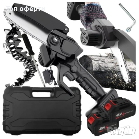 Акумулаторен мини верижен трион 6, снимка 2 - Други - 53455838