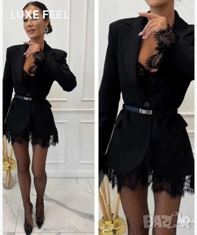 ✨Дамски Сака с Дантела , снимка 3 - Сака - 53499871