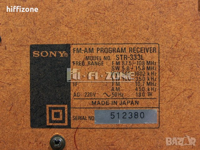 РЕСИВЪР   Sony str-333l , снимка 9 - Ресийвъри, усилватели, смесителни пултове - 33503999
