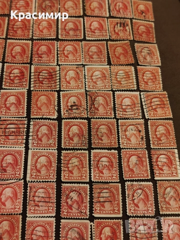 2 Цент Джордж Вашингтон. ПОЩЕНСКИ марки. 202 бр. 