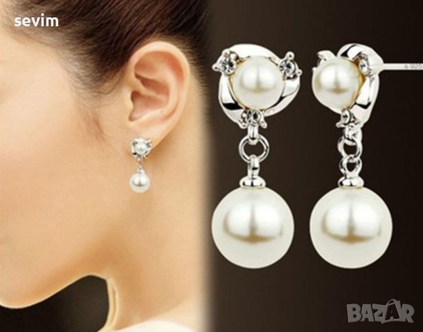 Перлени обеци нови, снимка 2 - Обеци - 36867293