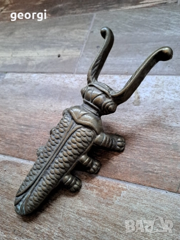 бронзова фигура бръмбар събувалка за обувки 24/6, снимка 3 - Други стоки за дома - 52821538