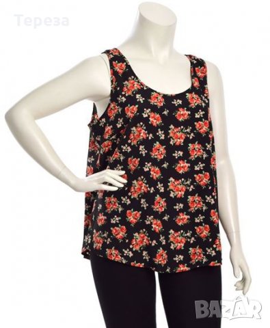 🆕 Черна туника с рози/ XXL🌹 , снимка 3 - Туники - 29058372