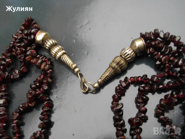 СТАР ГЕРДАН КОЛИЕ ЕСТЕСТВЕНИ ГРАНАТИ ГРАНАТ , снимка 3 - Антикварни и старинни предмети - 49764912