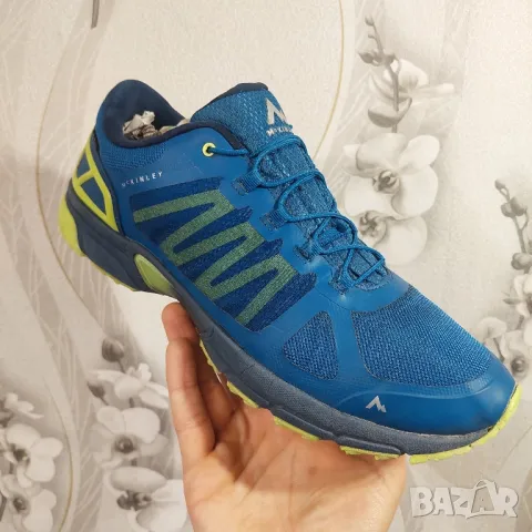 туристически обувки  MCKINLEY KANSAS II AQB BLUE PETROL/GREEN LIME  номер 45, снимка 16 - Маратонки - 42346631