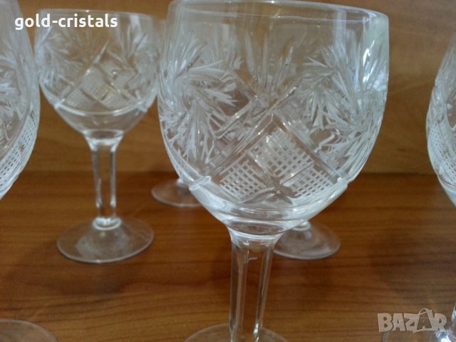  кристални чаши руски кристал богата гравюра, снимка 10 - Антикварни и старинни предмети - 32501004