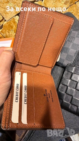 Louis Vuitton Мъжки Портфейл Естествена Кожа Луис Витон - Налични Различни Цветове Код SK275 , снимка 2 - Портфейли, портмонета - 52597045