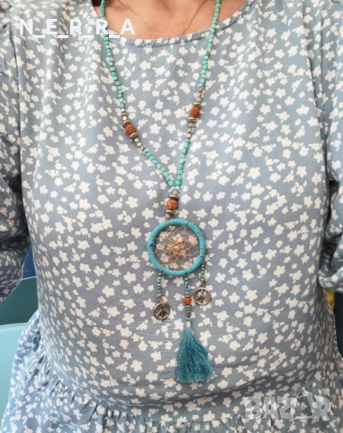 Медальон,, капан за сънища", снимка 2 - Колиета, медальони, синджири - 51793838